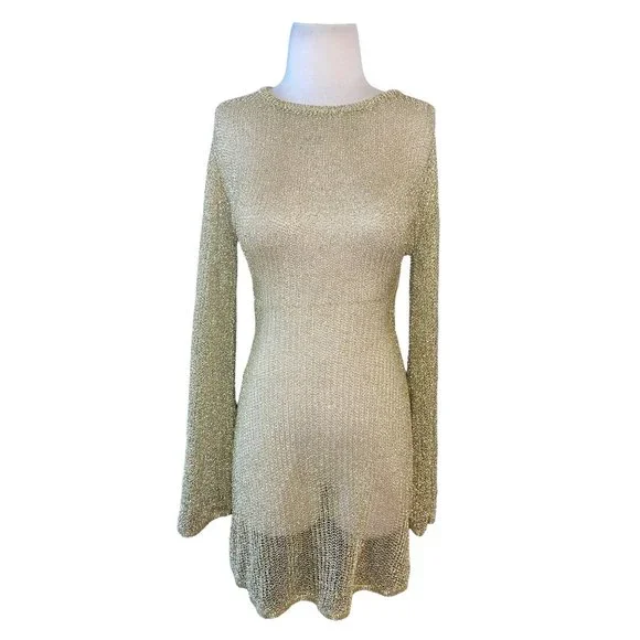 Cult Gaia Hazen Knit Dress in Gold - Picture 6 of 16